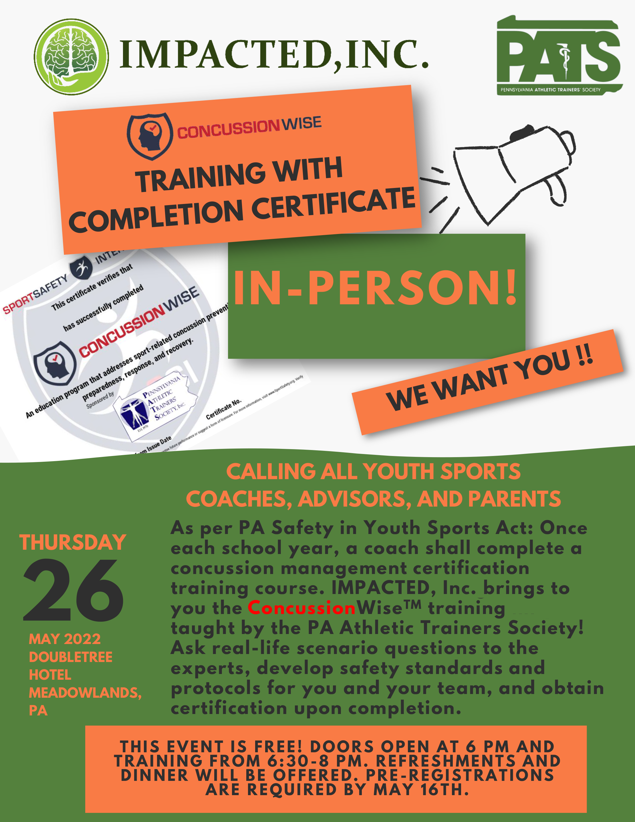 Concussion Wise Training Flyer